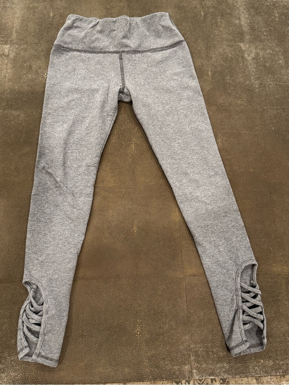 💥Last Chance!!  3 for $25!  Nine West charcoal gray Crisscross Hem Leggings